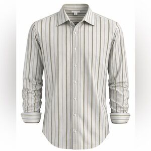 Banana Republic Men's Striped Button‎ Down Shirt Large 16–16.5